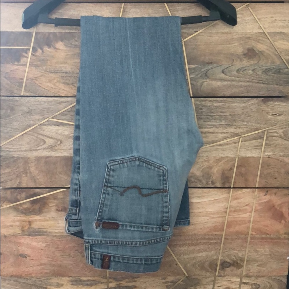 Seven petite straight jeans.